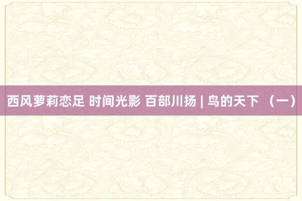 西风萝莉恋足 时间光影 百部川扬 | 鸟的天下 （一）