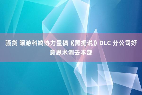 骚货 曝游科鸠协力量搞《黑据说》DLC 分公司好意思术调去本部