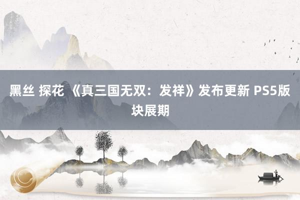 黑丝 探花 《真三国无双：发祥》发布更新 PS5版块展期