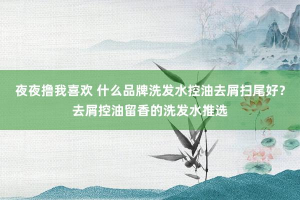 夜夜撸我喜欢 什么品牌洗发水控油去屑扫尾好？去屑控油留香的洗发水推选