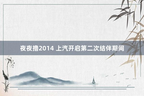 夜夜撸2014 上汽开启第二次结伴期间